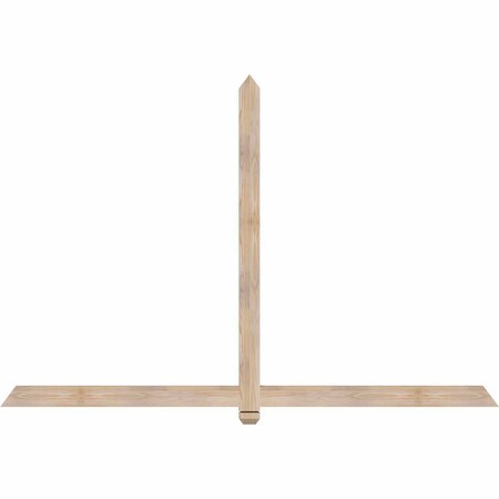 Ekena Millwork Eugene Smooth Timber Gable Bracket, Douglas Fir, 84"W x 56"H x 1 1/2"D x 3 1/2"F, 16/12 Pitch GBW084X56X0204EUG00SDF